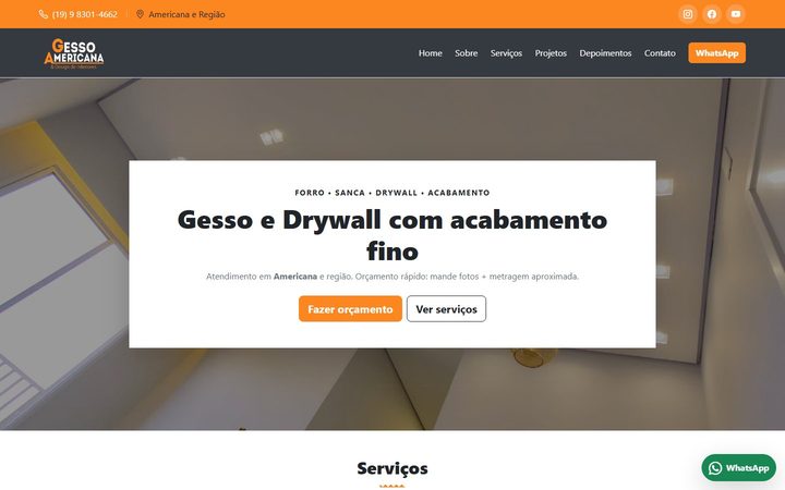 Site Gesso Americana - Gesso e Drywall