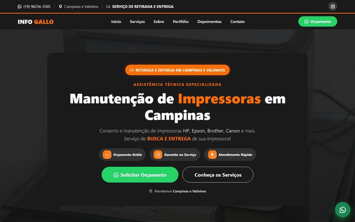 Site Info Gallo - Assistência Técnica