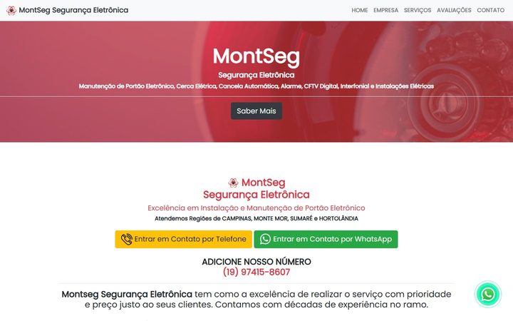 Site MontSeg - Segurança Eletrônica