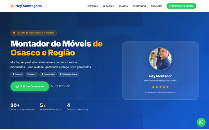 Site Ney Montagens - Montador de Móveis